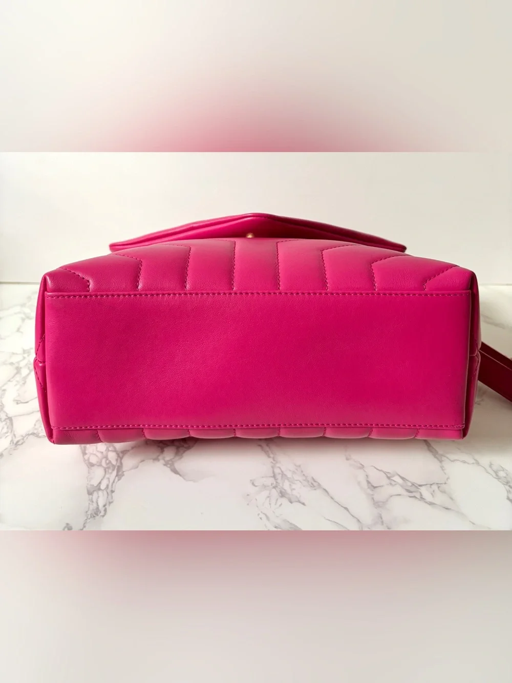 RARE Saint Laurent YSL Small Loulou Pink Fuchsia Shoulder Bag